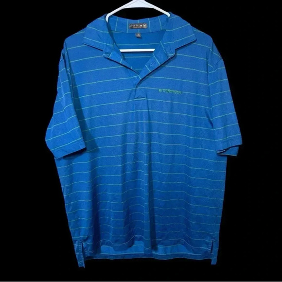 Peter Millar Summer Comfort Short Sleeve Polo Blue Golf Outdoor Performance - Picture 1 of 9